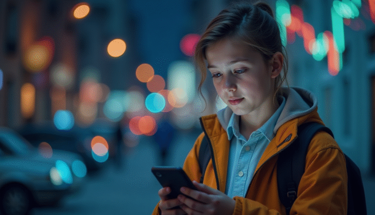A Teen Using Smartphone